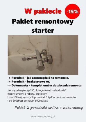 Pakiet Remontowy Starter - 2 poradniki online i wzór umowy
